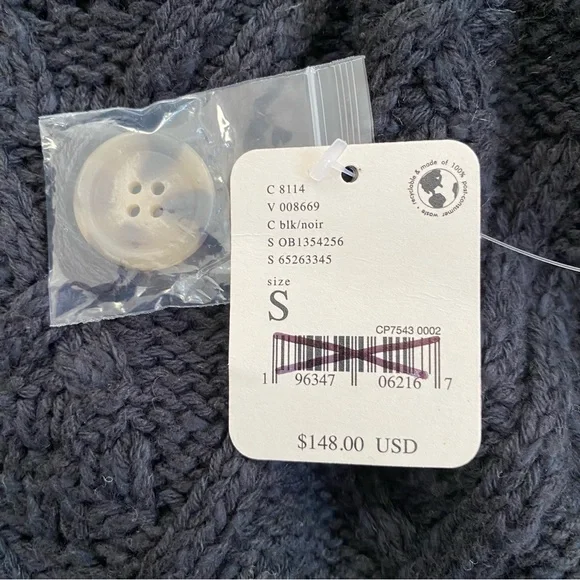 Free People Montana Cable Cardi Cardigan Varsity Button Down Sweater | Small - Picture 10 of 10